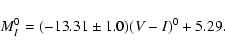 \begin{displaymath}M_{I}^0=(-13.31\pm1.0)(V-I)^0 + 5.29.
\end{displaymath}