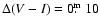 $\Delta(V-I)=0\hbox{$.\!\!^{\rm m}$ }10$