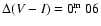 $\Delta(V-I)=0\hbox{$.\!\!^{\rm m}$ }06$