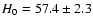 $H_{0}=57.4\pm2.3$