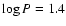 $\log P=1.4$