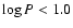 $\log P < 1.0$