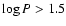 $\log P > 1.5$