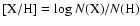 ${\rm [X/H]}=\log{N({\rm X})/N({\rm H})}$