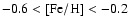 $-0.6<\rm [Fe/H]<-0.2$