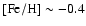 $\rm [Fe/H]\sim-0.4$