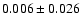 $0.006 \pm 0.026$