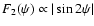 $F_2(\psi)\propto \vert\sin 2\psi\vert$