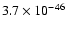 $3.7\times 10^{-46}$