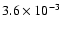 $3.6\times 10^{-3}$