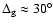 $\Delta_{\rm g}\approx30^\circ$