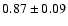 $0.87\pm0.09$