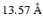 $13.57~{\rm\AA}$