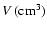 $V\,\rm (cm^{3})$