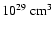 $ 10^{29}~{\rm cm^{3}}$