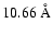 $10.66~{\rm\AA}$