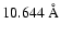 $10.644~{\rm\AA}$
