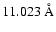 $11.023~{\rm\AA}$