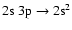 $\rm 2s~3p \rightarrow 2s^{2}$