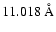 $11.018~{\rm\AA}$