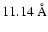 $11.14~{\rm\AA}$
