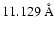 $11.129~{\rm\AA}$