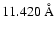 $11.420~{\rm\AA}$