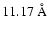 $11.17~{\rm\AA}$