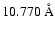 $10.770~{\rm\AA}$