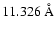 $11.326~{\rm\AA}$