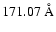 $171.07~{\rm\AA}$