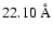 $22.10~{\rm\AA}$