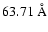 $63.71~{\rm\AA}$