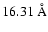 $16.31~{\rm\AA}$