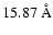 $15.87~{\rm\AA}$