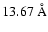 $13.67~{\rm\AA}$
