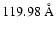 $119.98~{\rm\AA}$