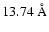 $13.74~{\rm\AA}$