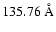 $135.76~{\rm\AA}$