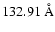 $132.91~{\rm\AA}$