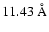 $11.43~{\rm\AA}$