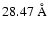 $28.47~{\rm\AA}$