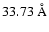 $33.73~{\rm\AA}$