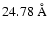 $24.78~{\rm\AA}$