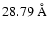 $28.79~{\rm\AA}$