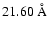 $21.60~{\rm\AA}$