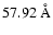 $57.92~{\rm\AA}$