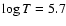 $\log T=5.7$