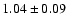 $1.04\pm0.09$