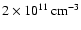 $2\times10^{11}\,\rm cm^{-3}$